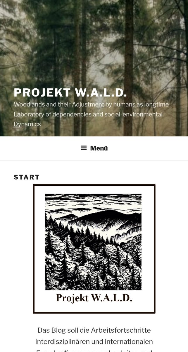 Das Projekt ist jetzt auch außerhalb von Social Media erreichbar. <a href="/dehypotheses/">dehypotheses</a> hat uns einen Blog freigeschalten. 

Vielen lieben Dank dafür!

Ihr findet ihn unter:
projektwald.hypotheses.org