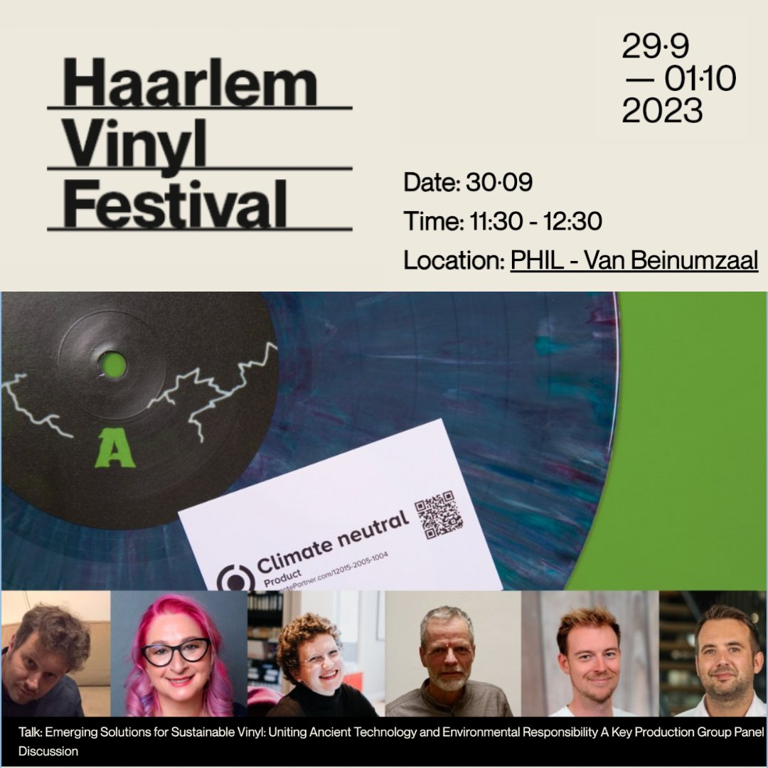 Tomorrow 11:30 CET 🇳🇱 Join IMPALA’s Karla Rogožar at @HaarlemVinyl Festival for the panel ‘Emerging Solutions for Sustainable Vinyl’ as key figures from the industry explore technologies & practices to reduce energy consumption & waste.

Info 👉 shorturl.at/iBK56