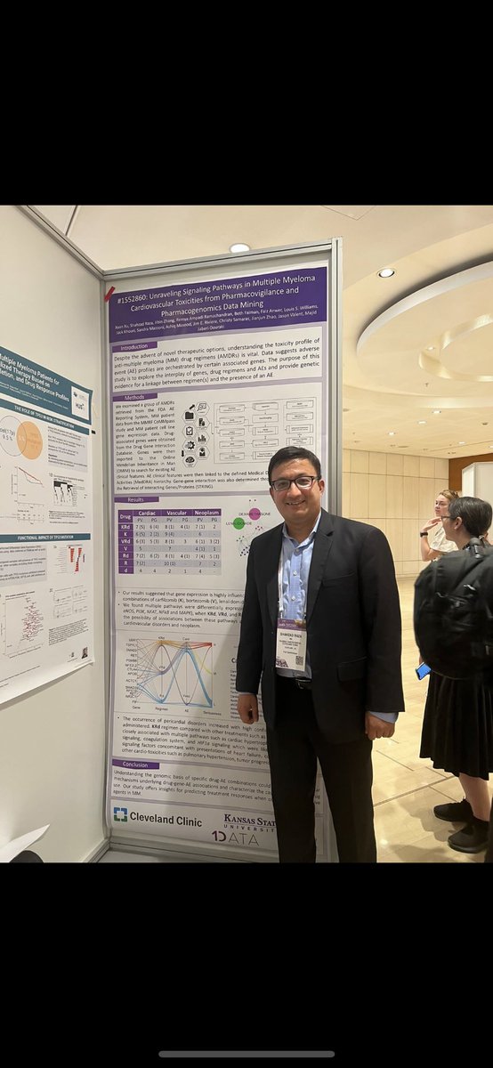 Shahzad Raza’s first #IMS23 and rocking 3 posters! @CleClinicMD #CleClinicCancer