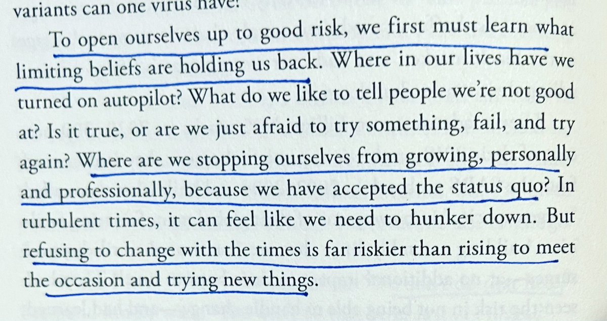 Sometimes I hear the phrase “we don’t do that here.” It always causes me to question why. Fear of change is very real and a barrier to success. Be curious and willing to try new approaches. You will have lost nothing & gained more courage to try again @ryanleak Leveling Up.