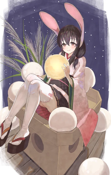 お月見うさぎ 藤原肇