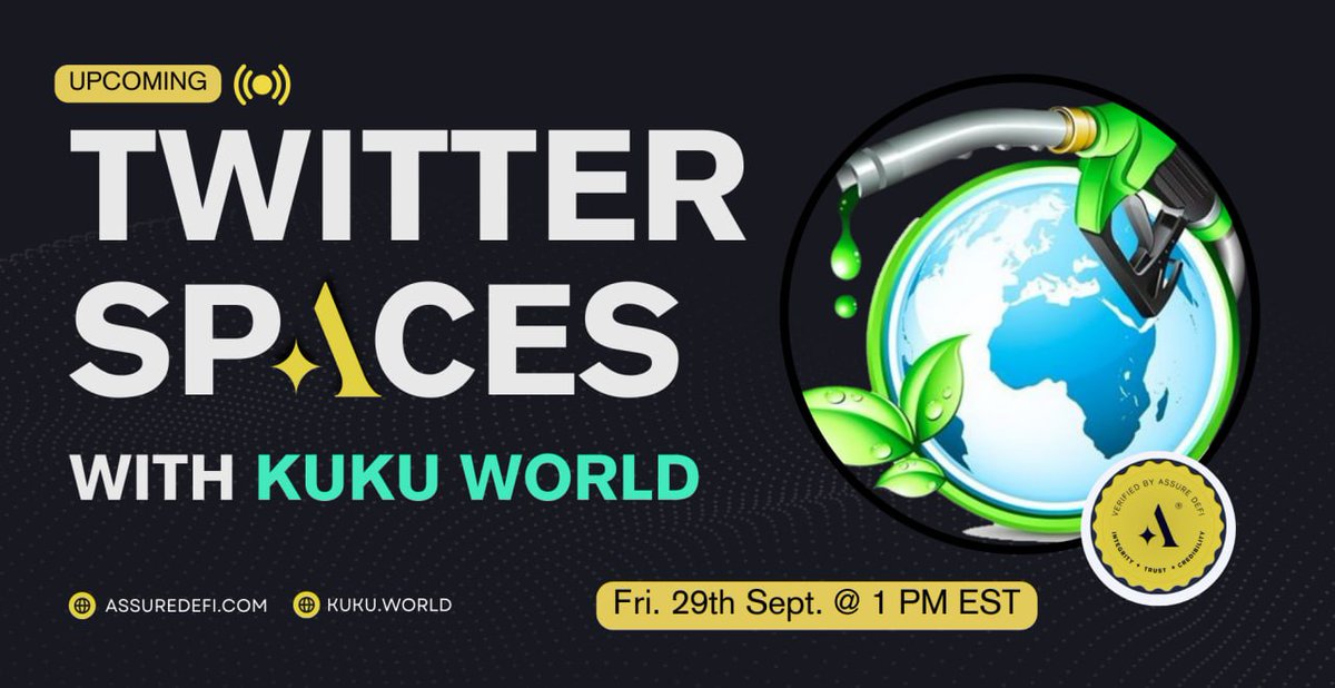 AssureDefi's tweet photo. Set a reminder for 1 PM EST today for our Twitter Space AMA with @pankukuofficial! 🚀 

Kuku World is your new tax-free fueling token designed exclusively for the KUKU Eco-System. 🌎

 Click the link below to join👇
https://t.co/lHVzg1FX6W https://t.co/zKpoMmLa5J