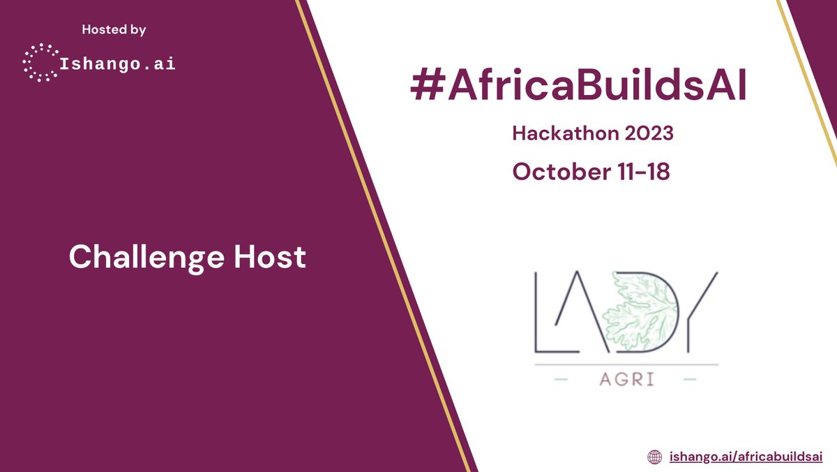 #AfricaBuildsAI challenge host: LadyAgri

Meet LadyAgri, a force for change in the agricultural sector! 🌱👩‍🌾

Their mission is to empower women in the agri-value chain, helping them graduate from subsistence to self-reliance by building thriving agri-businesses. 🚜💼