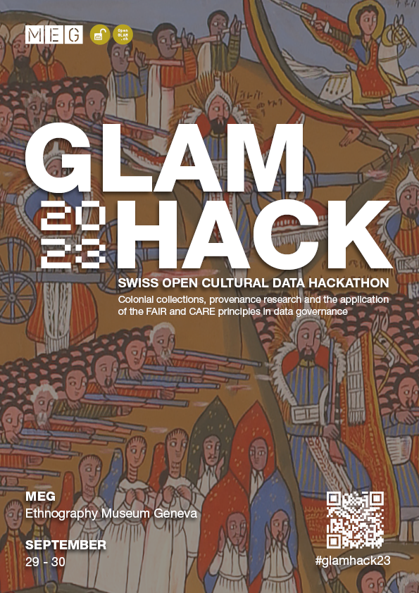OpendataCH's tweet image. #GLAMhack23 started this morning at Musée d’ethnographie de Genève MEG 🚀 Hackathon participants are working on several challenges concerning #provenance research, #decolonization and accessibility of cultural heritage collections. @openGLAM @VilleDeGeneve @opendataswiss
