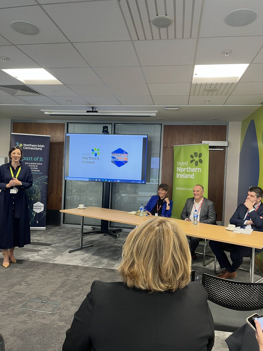 Very informative and interesting discussion as part of <a href="/BelfastHome/">Belfast International Homecoming</a> at offices of <a href="/InvestNI/">Invest NI</a> with a great panel discussing the amazing opportunities for dual trading as part of Windsor Framework on 1 October! #NorthernIreland