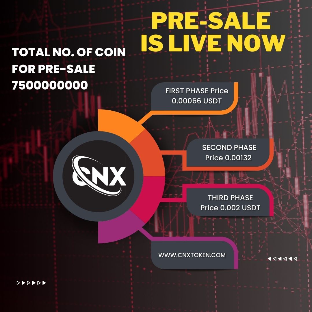 CnxExchang22544's tweet photo. PRE-SALE IS LIVE NOW..
BUY YOUR TOKEN FROM..
https://t.co/LzbjT3wsfq
#cnxexchange #cnxtoken #cnxtokenairdrop #cnxtokenpresale https://t.co/JkzO0LTLjm