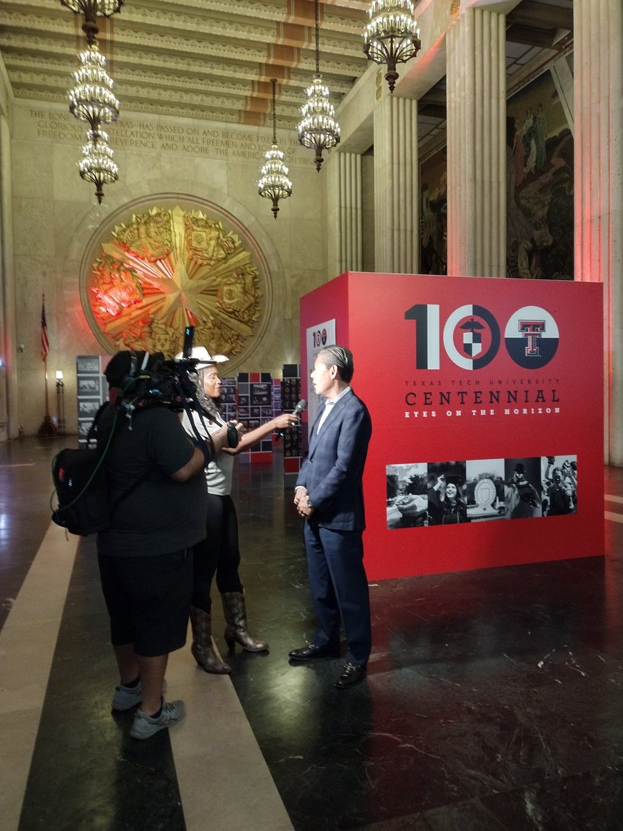Did you see the <a href="/wfaa/">WFAA</a> live feed from the Great Hall of the Hall of State with our executive director Karl Chiao this morning? 🌞

<a href="/DHSHallofState/">Dallas History</a>
<a href="/StateFairOfTX/">State Fair of Texas</a>
#OpeningDay 
<a href="/TexasTech/">Texas Tech University</a>
#Centennial
#TTU100
#TexasRangersLawEnforcement 
#Bicentennial
#200
#HistoryHappensHere
