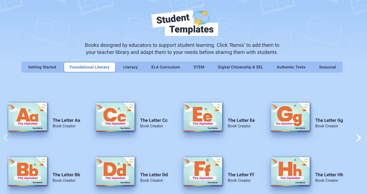 Foundational Literacy Templates in Discover