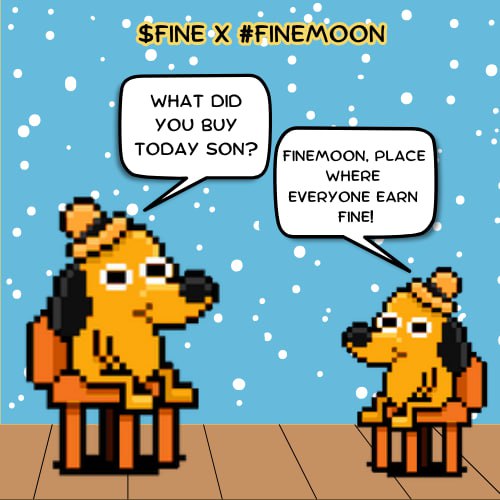 FINEMOON_token's tweet photo. @ScottGShore Yes sir, it is a mighty $FINE Friday!

@ScottGShore we see you. 👀

🤝

This is #FINEMOON  (the only token giving out $FINE reflections) https://t.co/aWLPArxYWL