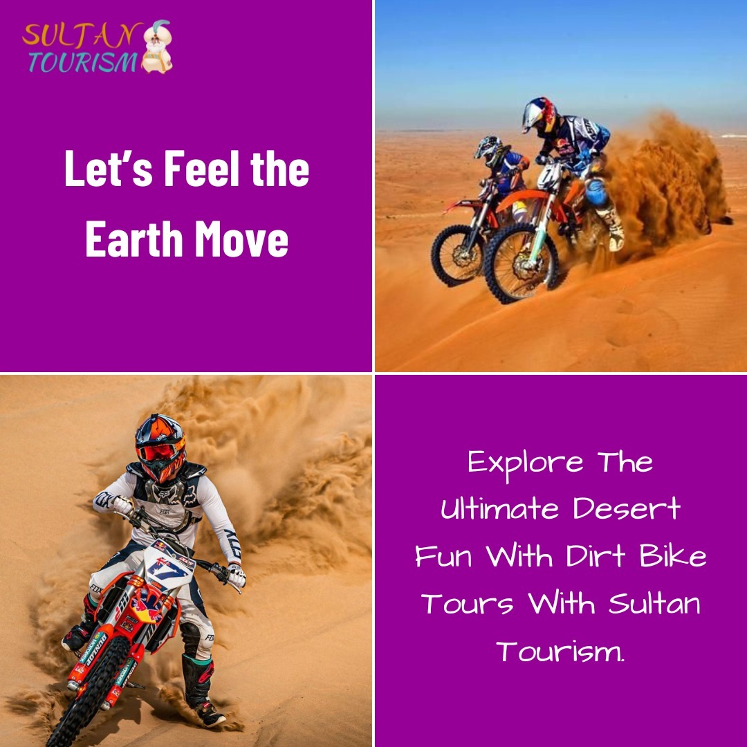 SultanTourism_'s tweet photo. Ready to Feel the Earth Move? ๐๐๏ธ Embark on the ultimate desert adventure with our thrilling Dirt Bike Tours at Sultan Tourism. Book now at https://t.co/Z5CyaJi7Dl. ๐ต๐
.
.
#DesertAdventure #DirtBikeTours #ExploreNow #SultanTourism #DiscoverMore #DesertFun #OffRoadThrills https://t.co/CBH9pwXmqR