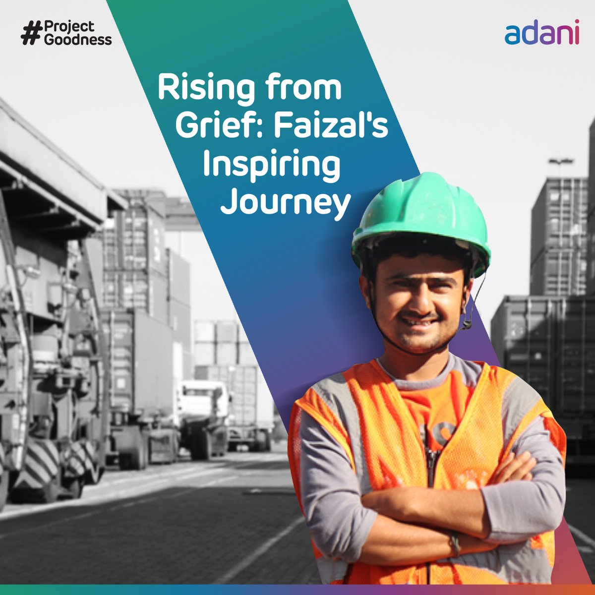 Faizal, a Crane Operator at #AdaniPort, aspires to be a Logistics Supervisor. His life transformed through an @AdaniFoundation vocational course. Lost his father early but not hope. His journey is a testament to the power of #education. 
#ProjectGoodness