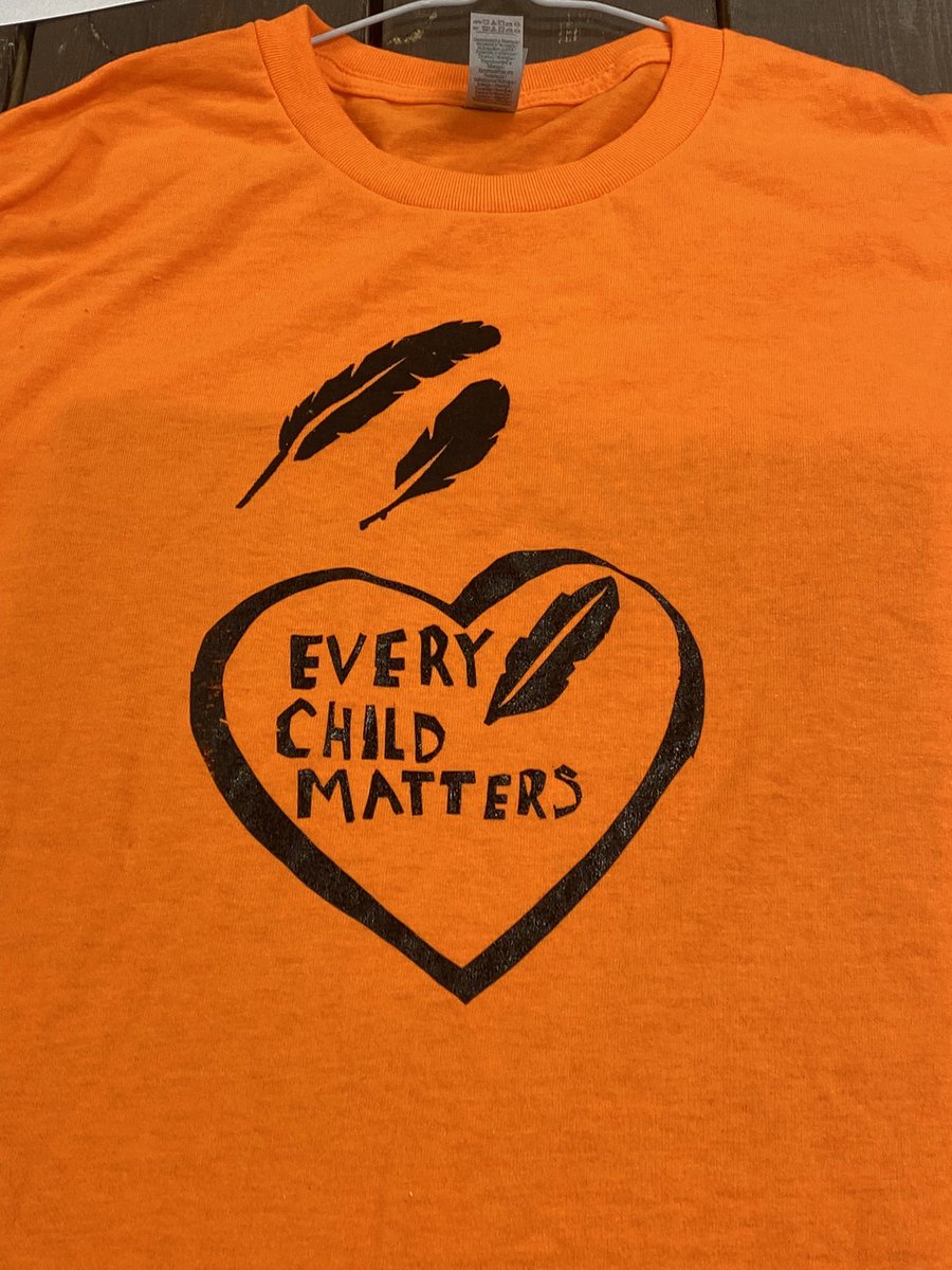 Orange shirt day Smudging ceremony with Melissa McCulloch and silk screened shirts by students at Herring Cove Junior High @HRCE FineArts @HRAhalifax # ThanksToYouHalifax