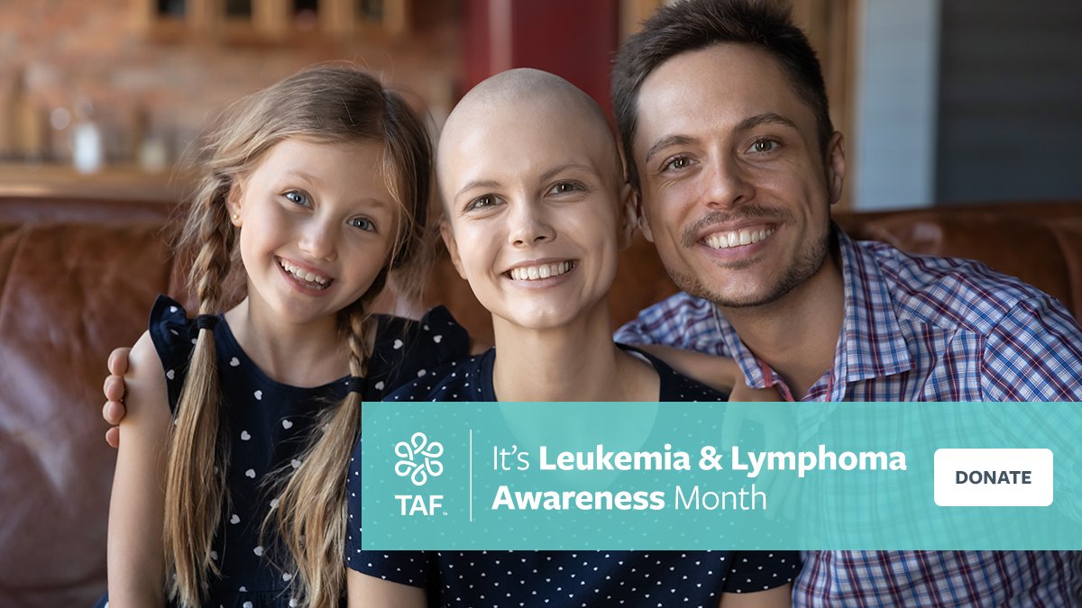 Today we’re recognizing Leukemia and Lymphoma Awareness Month. Struggling with the out-of-pocket costs associated with leukemia or lymphoma? TAF may be able to help. Visit our website to learn more or donate. Your generosity can help a family in need. bit.ly/3ObXs15