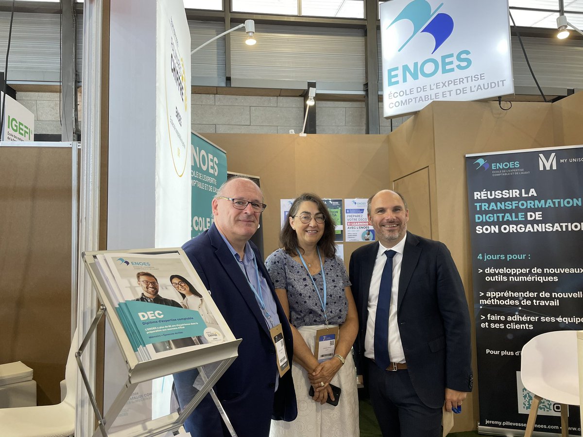 CNCC (@cncc_audit) on Twitter photo L’Ecole Française de Formation à l’#Audit est représentée sur le #CongresOEC ! Rendez-vous fin octobre pour la rentrée des premières promotions.
Plus d’informations sur l’Ecole, créée par la CNCC et l’<a href="/ENOES_Compta/">ENOES Comptabilité</a> sur le site ecole-audit.fr
#CAFCAC L’Ecole Française de Formation à l’#Audit est représentée sur le #CongresOEC ! Rendez-vous fin octobre pour la rentrée des premières promotions.
Plus d’informations sur l’Ecole, créée par la CNCC et l’<a href="/ENOES_Compta/">ENOES Comptabilité</a> sur le site ecole-audit.fr
#CAFCAC