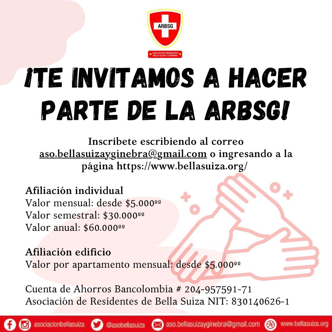 Contribuye al cuidado de estos espacios ¡Afíliate ya! 🇨🇭 #UnidosTodoEsMejor