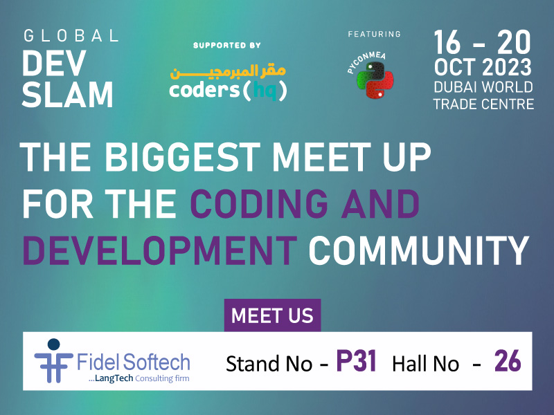 Fidel_Softech's tweet photo. Meet Fidel at @GITEXGLOBAL to know about our #LangTech &amp; #IT Services and Solutions.📢

Date: Oct 16 to 20, 2023 🗓️
Loc: Dubai World Trade Centre 📍
Stand No: P31
Hall No: Hall 26

Read more: https://t.co/BlydEZ15oY

#GITEX2023 #GITEXGLOBAL2023 #GITEXGLOBALDubai #LangTechServices https://t.co/aoZYMxzKzo