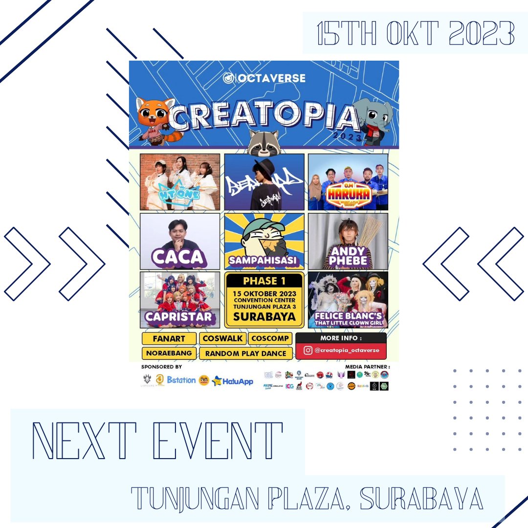 chiircle's tweet photo. 「Booth Information」  

Halo semuanya, infoin aja nih.
Kami akan buka booth di Creatopia by Octa Event
Untuk lebih lengkapnya cek postingan ini

Jangan lupa dateng di booth kami ya!! >< 
Kami tunggu kedatangan kalian!!  

Catalog coming soon 
#event #chiircle #doujincircle https://t.co/LbHXGiKGaO