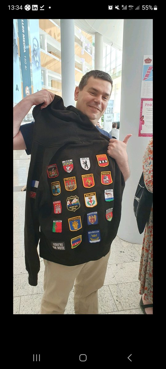 albangerome's tweet photo. @MeasureCampLDN @annatlewis @charlesmeaden @Calltracks @analytic_edge @LoopHorizon @ObservePoint @ukdatageek Ah good! Because mine is running out of space for city badges on the back https://t.co/SBGgUz5T7u