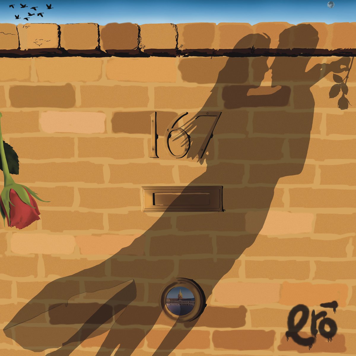 Graffiti on the wall or no graffiti on the wall? The graffiti is a reference to my old work I used to do. Still got the bricks to finish off anyway. Follow on from ‘The Date’ #wip #digitalart