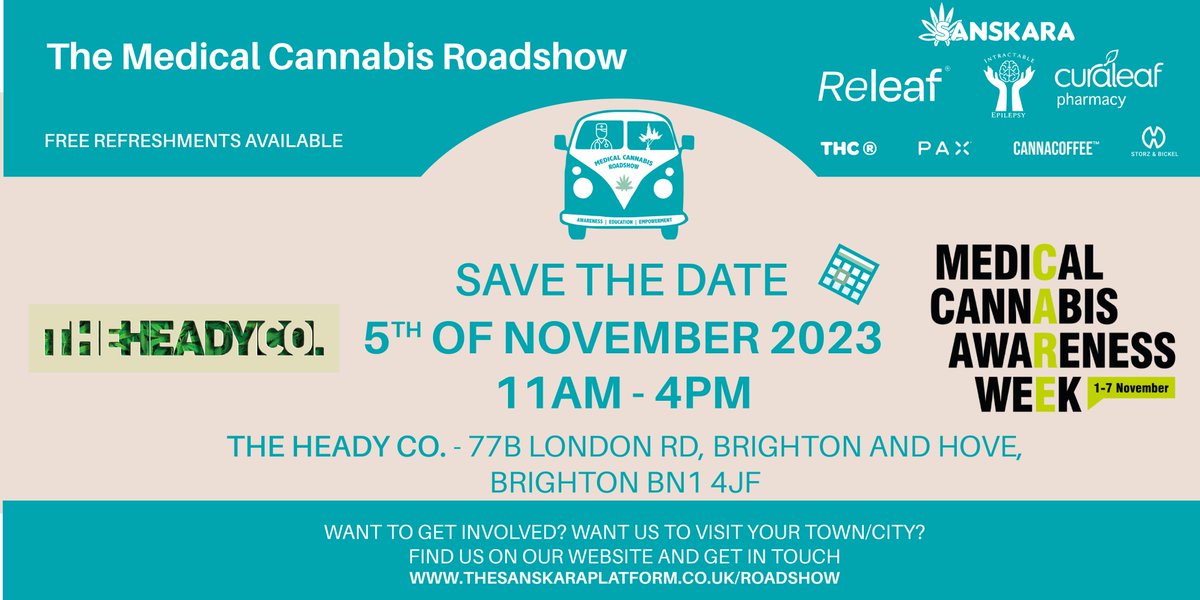 🌿✨ Dive into the world of medical cannabis with us at The Heady Co. on November 5th, 2023, from 11 AM to 4 PM, as we celebrate Medical Cannabis Awareness Week!

📍 Location: The Heady Co., Brighton

Get ready for an enlightening experience like no other. Join us for a day of