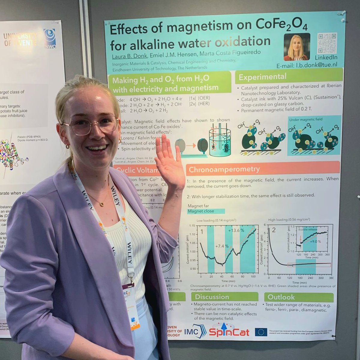 At IUPAC/CHAINS: I brought a poster with recent work on magnetic enhanced catalysis, which helped me meet relevant people for this work.