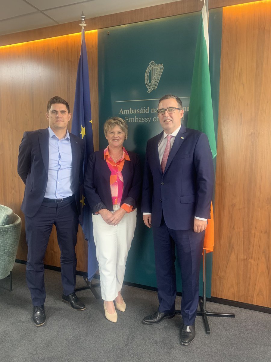 hamcguirk's tweet photo. It was great to have a meeting with the Irish Ambassador to South Africa @IrlAmbRSA Austin Gormley  and @polodeaghain Education Counsellor, in @IrlEmbPretoria today. @MTU_ie @HincksCentre https://t.co/ljNrxYFAfJ