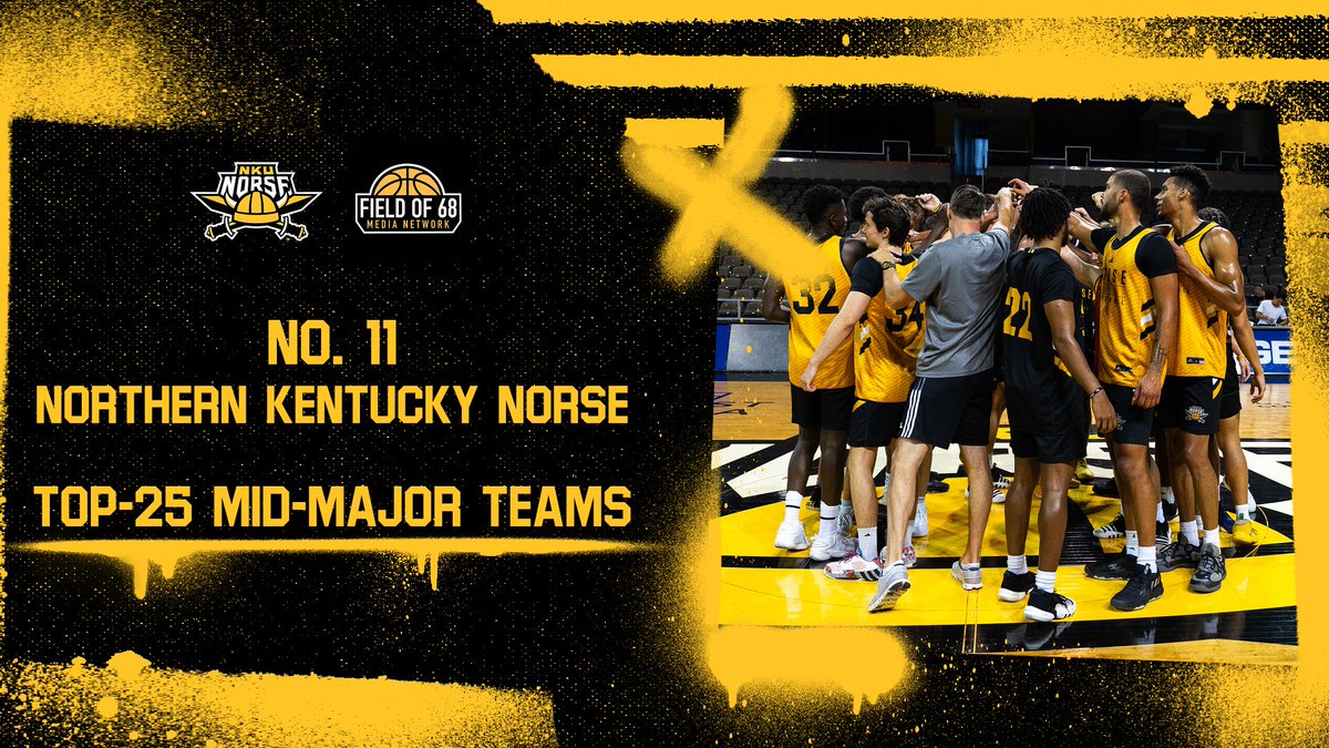 NKUNorseMBB's tweet photo. Putting the 𝗡𝗔𝗧𝗜𝗢𝗡 on 𝗡𝗢𝗧𝗜𝗖𝗘 👀

- NKU was picked to repeat in @HorizonLeague + named No. 11 Mid-Major team in the nation
- @mtwarrick3: No. 12 in Mid-Major, First Team HL
- @sam_vinson3: HL DPOTY, Second Team HL

📰 - https://t.co/hAMTRGIA2f

@TheFieldOf68 | #NorseUp https://t.co/rGvKm1go10
