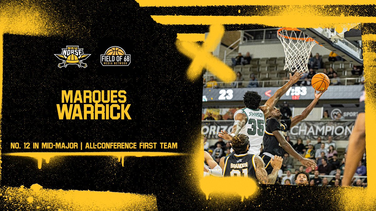 NKUNorseMBB's tweet photo. Putting the 𝗡𝗔𝗧𝗜𝗢𝗡 on 𝗡𝗢𝗧𝗜𝗖𝗘 👀

- NKU was picked to repeat in @HorizonLeague + named No. 11 Mid-Major team in the nation
- @mtwarrick3: No. 12 in Mid-Major, First Team HL
- @sam_vinson3: HL DPOTY, Second Team HL

📰 - https://t.co/hAMTRGIA2f

@TheFieldOf68 | #NorseUp https://t.co/rGvKm1go10