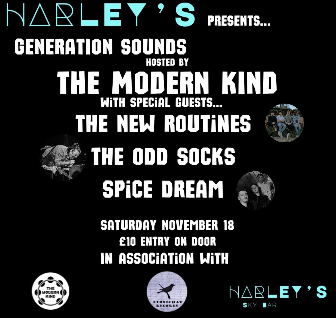 Gig on Saturday 18 November at Harleys Rutherglen. Get down and support the bands playin as we hope to launch a new music scene for glasgows southside. ✊

Tickets available at:

eventbrite.co.uk/e/harleys-pres…