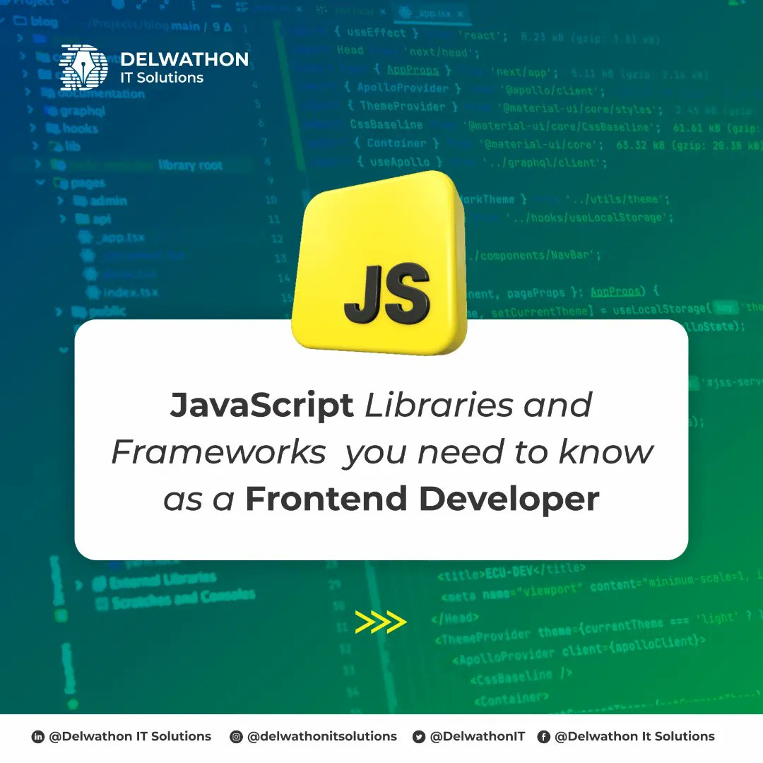 DelwathonIt's tweet photo. These are the tools that make you up as a frontend developer 💯
Hope you found this helpful. 🥰
Contact us: info@delwathon.com 

 #technologycompany #technology 
#TechNews #techsavvy #techcompany 
#softwaredevelopment #BusinessSolutions
#webdevelopment
#TechGuru #FridayVibes https://t.co/K9XDgNDqxh