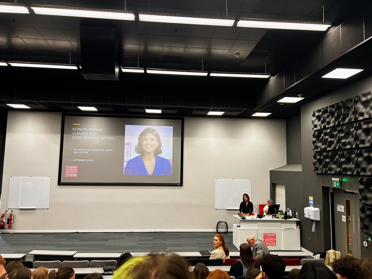 ashleyt_journo's tweet image. Such an interesting keynote speech from @susannareid100 today at @CardiffJomec to round off what has been an exciting first week of the MA! The industry advice shared with us was truly invaluable as following her career over the years has been so inspiring. #cardifftrained