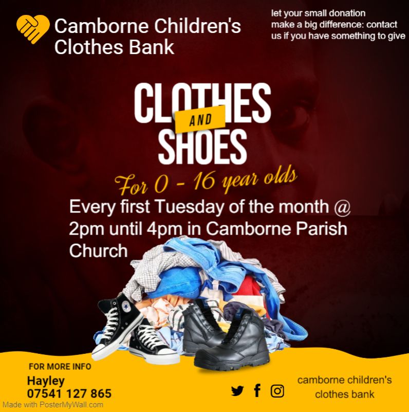 Camborne Children's Clothing Bank returns to Camborne Parish Church today from 2-4pm.
#camborne #clothingbank #childrensclothes