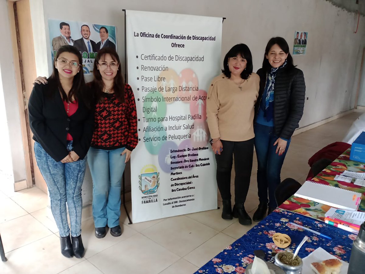 CDiscapacidad's tweet photo. El dia martes 26 de Septiembre la Oficina de Coordinacion de Discapacidad a cargo de la Señora Carolina Gerez , visito el S.U.M del Barrio Portal (Padilla) para recibir consultas sobre Pensiones, C.M.O , Turnos para Junta de Discapacidad ,etc...
Agradecemos por el recibimiento https://t.co/WS1ODrE2NH