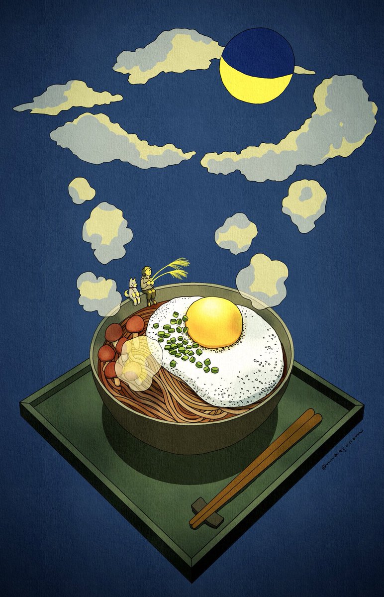 bowl food moon no humans cloud sky crescent moon  illustration images