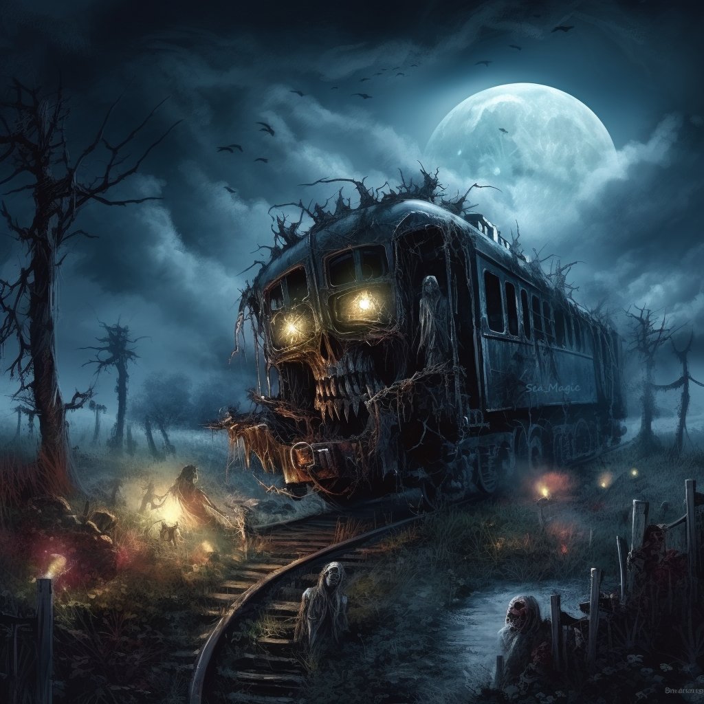 Sea Magic (@sea_magic) on Twitter photo <a href="/StarbeamOne/">starbeam.one</a> ▪️Nightmare Express▪️
#artchallenge #digitalart #art #aiart #aiartwork #darkart #train #night #boo <a href="/StarbeamOne/">starbeam.one</a> ▪️Nightmare Express▪️
#artchallenge #digitalart #art #aiart #aiartwork #darkart #train #night #boo
