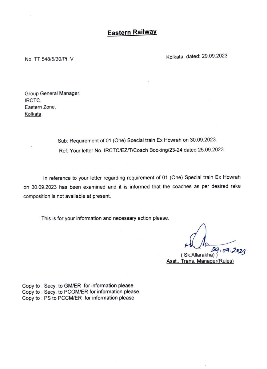 SHOCKING DISPLAY OF DECEIT: The BJP govt shamelessly denied to provide a special train after accepting the deposit. This blatant obstruction of WB's right to protest for their rightful dues is a glaring testament to their FEAR. 

Love seeing them COWER BEFORE THE PEOPLE OF WB.😄