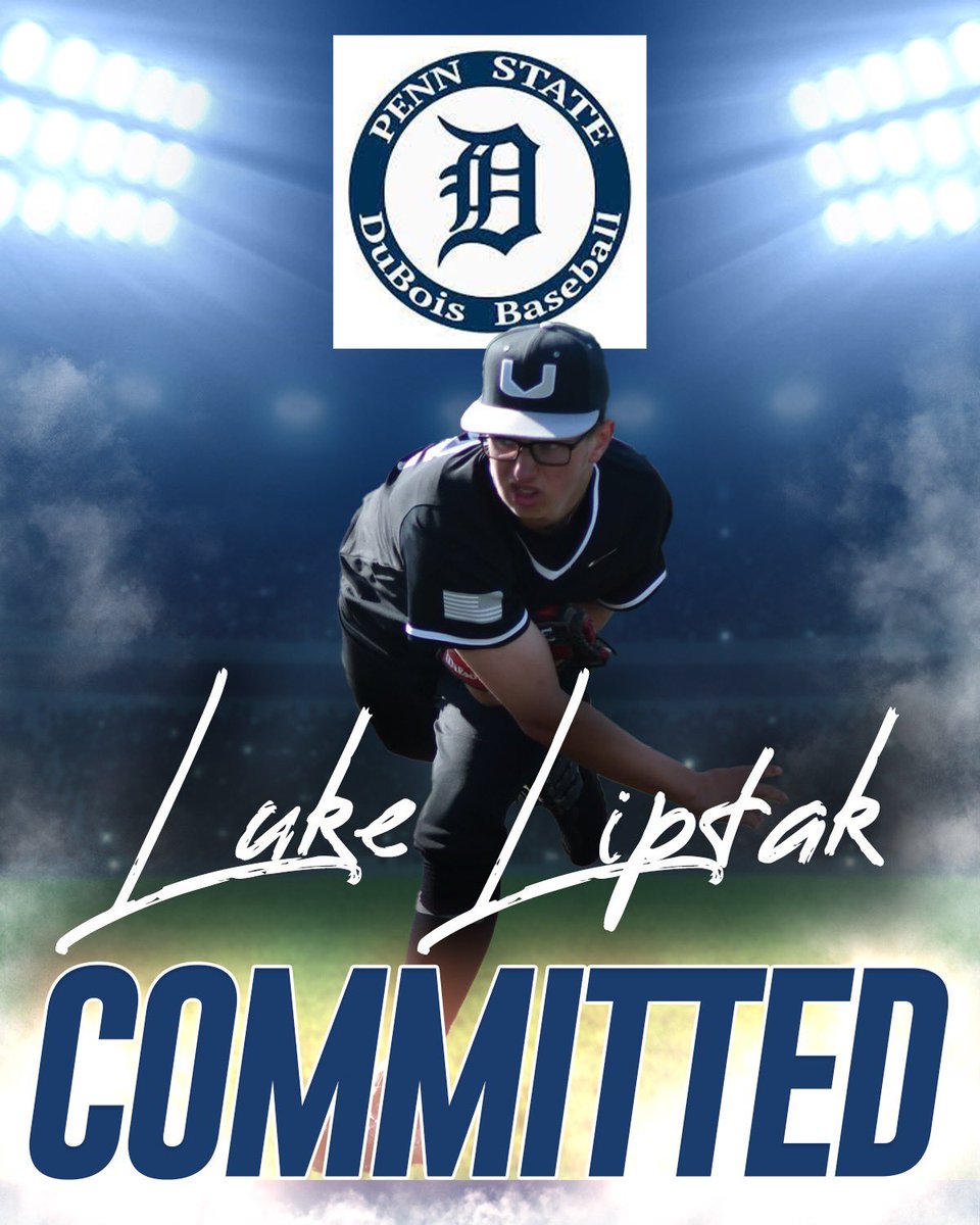 BaseballUPA's tweet photo. Luke Liptak RHP 2024 West Branch High School commits to Division 3 PSU DuBois.

Congratulations to Luke Liptak &amp; his family on his commitment to Division 3 PSU DuBois! ⚾️

#TEAMBASEBALL
#LOCAL570
#COMMITTED
#UFAM https://t.co/hTkVaRjJZH