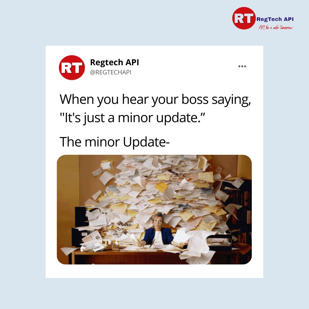 Regtechapi's tweet image. Saturday Smile
Follow #saturdaysmileday for more such posts.
#Verification #IDVerification #DocumentVerificationAPI #AIDrivenVerification #Verificationapi #apiprovidercompany #PANverificationAPI #CustomerOnboardingAPI #aadharverificationapi #regtech #regtechapi