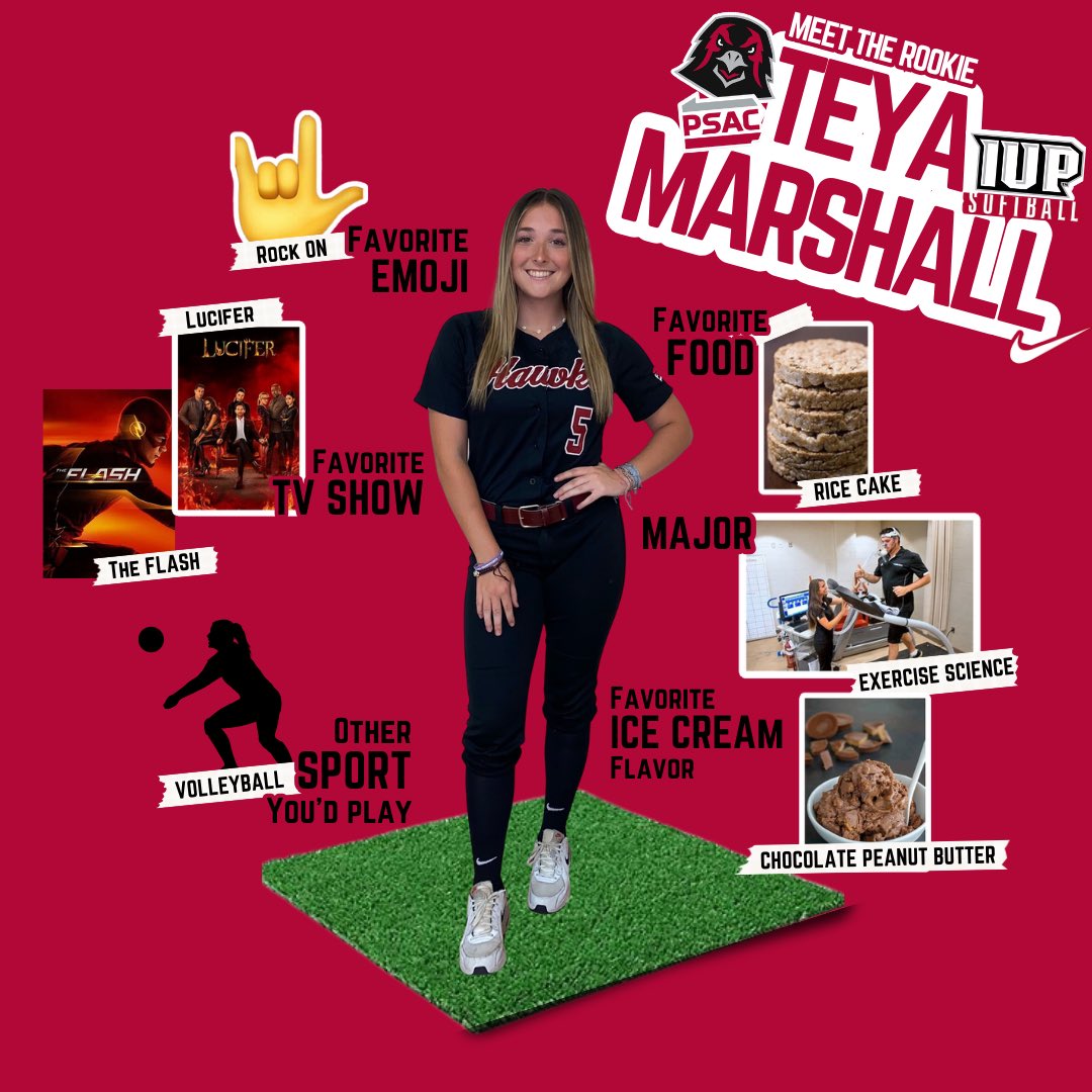 IUPsoftball's tweet photo. Meet one of our rookies, Teya Marshall! 

We are excited to share with you one of our newest players at IUP, continue to be on the lookout for more 👀 

#talonsup #meettherookie #freshman https://t.co/bWi5NIndcV
