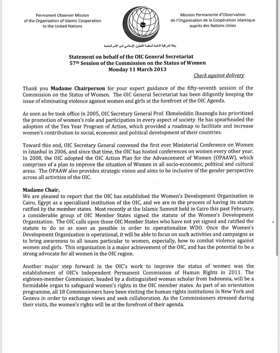 BaldehF's tweet photo. The Supreme Islamic Council released a Fatwa on FGM/C justifying the practice on religious basis &amp; promoting the repeal of FGM laws;

See Statement from The Organization of Islamic Cooperation (OIC) on #FGM at the 57th Session of the Commission on the Status of Women. https://t.co/AmYfGhPmSY