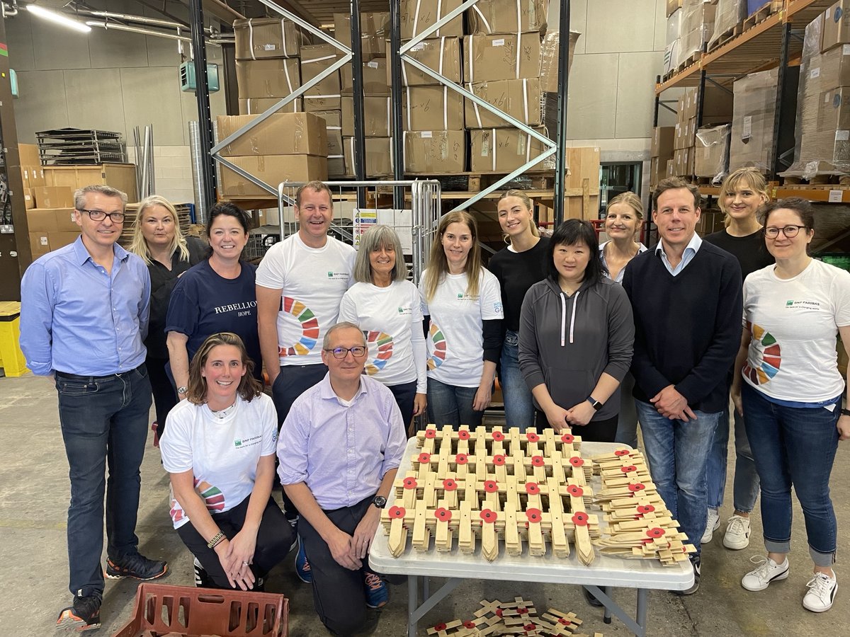 The Poppy Factory (@poppyfactory) on Twitter photo Huge thanks to the volunteers from <a href="/BNPParibas/">BNP Paribas Group</a> UK for helping out this week, preparing fencing for the Field of Remembrance. The funding your firm has contributed will help more veterans in England and Wales change their lives through employment. We appreciate your support! Huge thanks to the volunteers from <a href="/BNPParibas/">BNP Paribas Group</a> UK for helping out this week, preparing fencing for the Field of Remembrance. The funding your firm has contributed will help more veterans in England and Wales change their lives through employment. We appreciate your support!