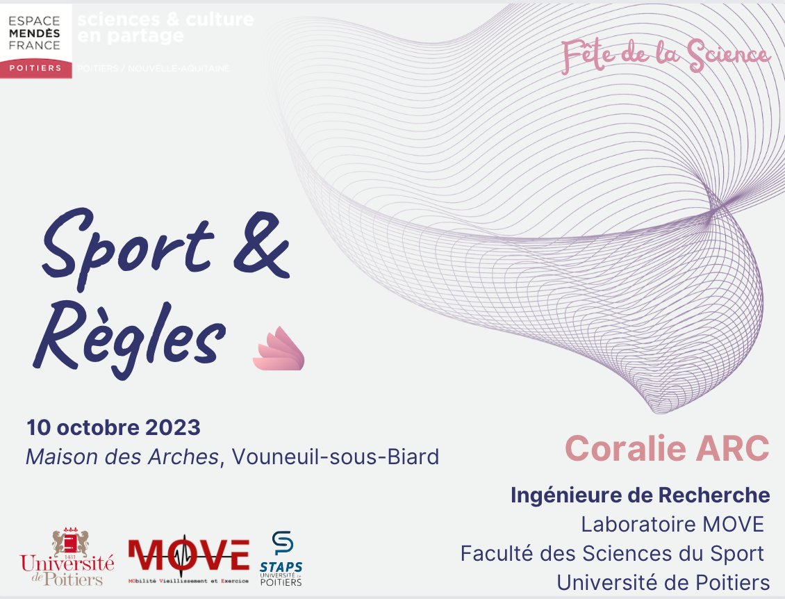 Table-ronde avec Tom Chassard (@INSEP_PARIS)  organisée dans le cadre de la Fête de la Science, à Poitiers.
☞ monitoring du cycle menstruel, sensibilisation au syndrome RED-S, partage d'expériences, ...
⊕ infos : emf.fr/ec3_event/spor…