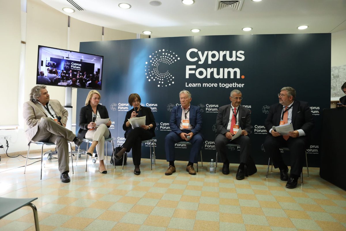 Now on the stage of #CyprusForum at Home for Cooperation “Regional Inclusivity And Cooperation In The East Med” by <a href="/AtlanticCouncil/">Atlantic Council</a> &amp; @PRIOCyprusCentre with Yannis Bassias, Ipek Borman, Jonathan Cohen, <a href="/CharlesEllinas/">Charles Ellinas</a>, <a href="/MichaelHarari_/">Michael Harari</a>, @mehmetogutcu, <a href="/h_tzimitras/">Harry Tzimitras</a>, <a href="/defnesadiklar/">Defne Sadiklar Arslan</a>.