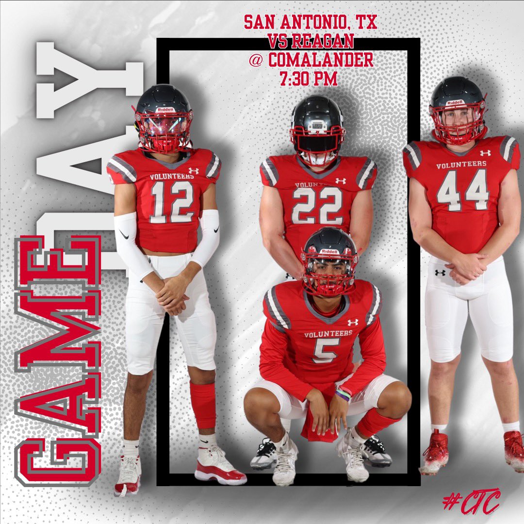 LEEVolsFootball's tweet photo. 𝐆𝐀𝐌𝐄 𝐃𝐀𝐘! 🔴⚪️
🆚 Reagan
⏰ 7:30 pm
🏟️ Comalander Stadium
🎟️ https://t.co/cTrkHNsbqU
🎥 https://t.co/9QcAkufmfx
Go Vols!!!
#ctc #beLEEve https://t.co/yimTCk6q0R