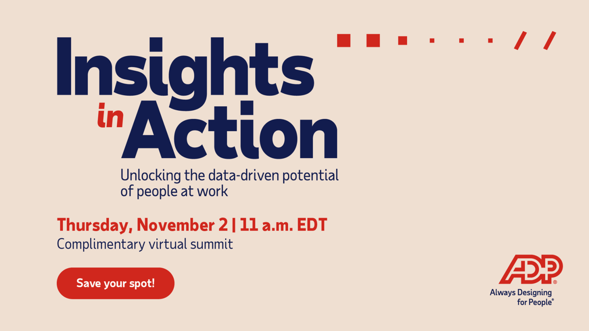 debcrofoot's tweet photo. What can leaders do to help their organizations thrive with rapidly evolving technologies?

Hear from the experts on how workforce data insights can impact organizations for good at this complimentary summit. #InsightsInAction2023

Register today: https://t.co/uLDkHkW5Kx https://t.co/hN4QSVG3T9