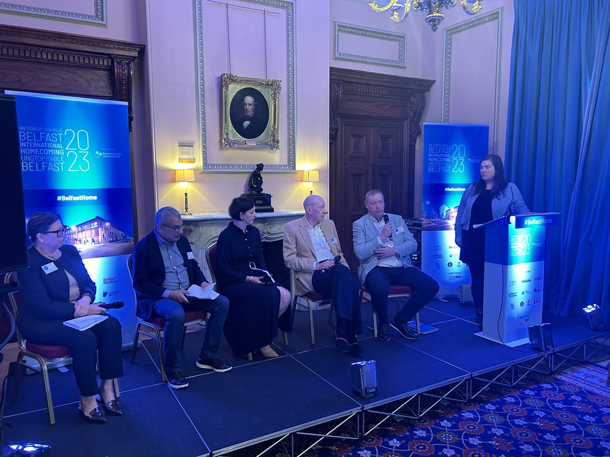 Guests of <a href="/BelfastHarbour/">BelfastHarbour</a> for panel discussion chaired by top journo <a href="/AmandaFBelfast/">Amanda Ferguson</a> on immigration, emigration &amp; diversity. #BelfastHome. Great to see David Grant of <a href="/IrishCollegeLVN/">Irish College Leuven</a> joining discussion.