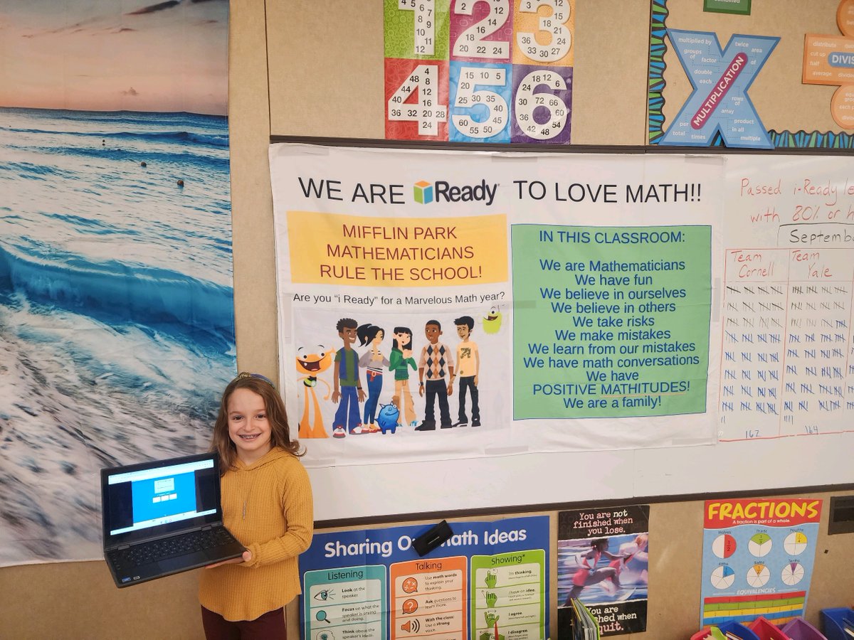 cyndistevens711's tweet image. When one of your mathematicians asks her mom to drive her to school rather than take the bus, so she can get there early because she wants to do extra iReady lessons....that is winning!  We love Math!!! #iReady @CurriculumAssoc  #mifflinsd