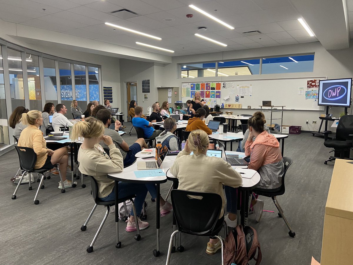 Rebecca Tompkins - Director of Curriculum (@aveslearn2fly) on Twitter photo It’s Professional Learning Day at Sycamore! Outstanding secondary English teachers gather to work with Beth Rimer from <a href="/owpmu/">Ohio Writing Project</a> to consider teaching and writing in an age of AI. #WeAreAviators It’s Professional Learning Day at Sycamore! Outstanding secondary English teachers gather to work with Beth Rimer from <a href="/owpmu/">Ohio Writing Project</a> to consider teaching and writing in an age of AI. #WeAreAviators