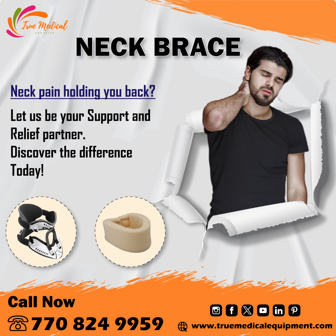 TMS_Orthopedic's tweet photo. At True Medical Supplies, we believe that neck health is essential for an active life. Our neck braces are made to cater to your specific needs, offering not just relief but also improved posture. Join us on the journey to a healthier, happier you!
#neckbraces #bodybraces #tms https://t.co/Z8f79c9ZnA