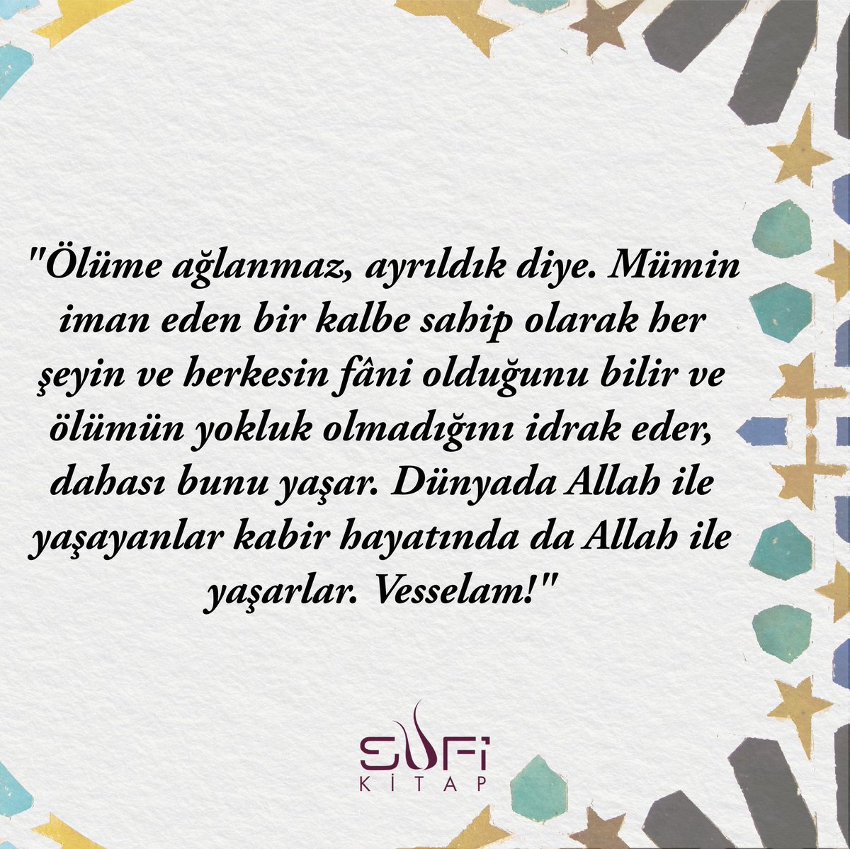 GonulErlerinden's tweet photo. Ömer Tuğrul Murâdî Efendinin son kitabının son kısmının ölüme tahsis edilişini ve hiç alışık olmadığımız şekilde, adeta bütün dostlarına selamla bitirişini bugün daha iyi idrak ediyoruz. 

Kabri pürnûr olsun. https://t.co/47qDbLsgCN
